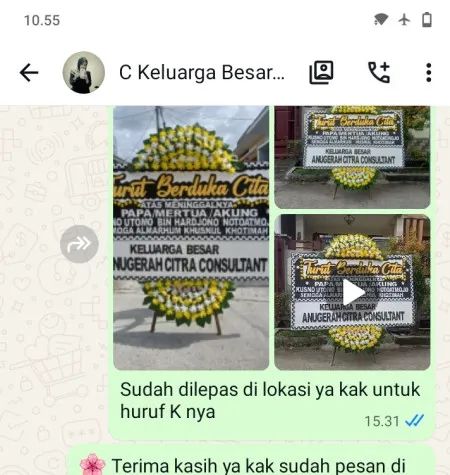Pengiriman Papan Bunga Duka Dukuhjati Wetan Kedungbanteng
